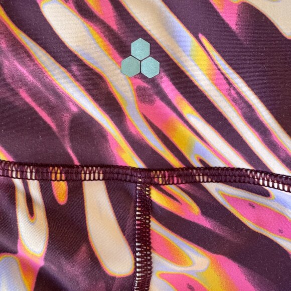 Tek Gear High Rise Workout Leggings Pocket Abstract Print Athletic Yoga Pants Si - Picture 4 of 7